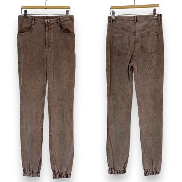 Brown Corduroy Joggers Pants Small - Picture 1 of 12